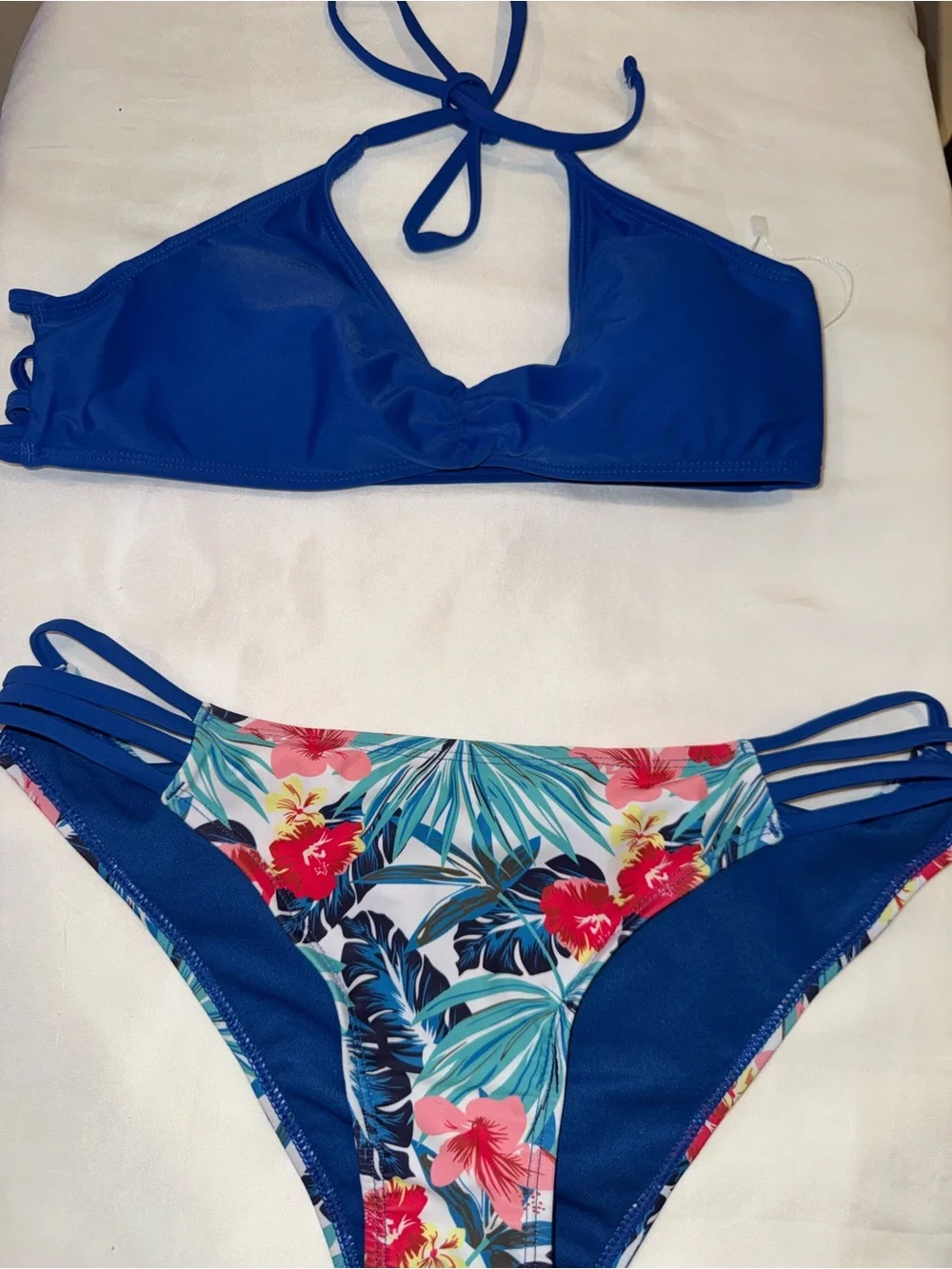 SHEKINI Bikini set U Collar Bikini Top Triangle Bikini Bottom Beachwear nwt